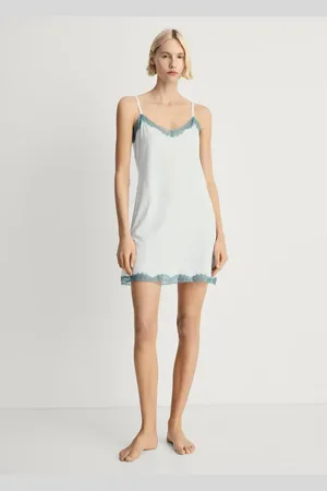 MANGO Lace-trimmed nightgown