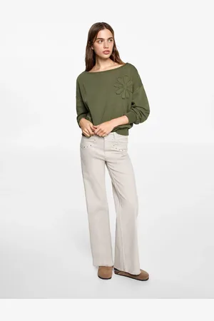 MANGO Floral embroidered sweatshirt