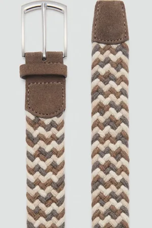 MANGO Braided elastic coloured belt