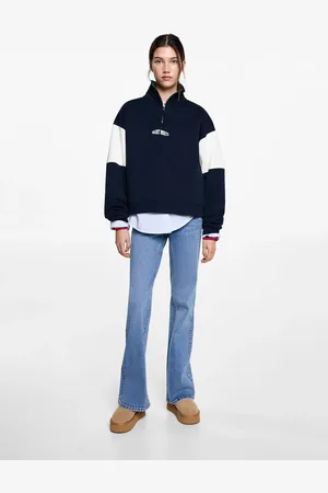 MANGO Message zip hood sweatshirt
