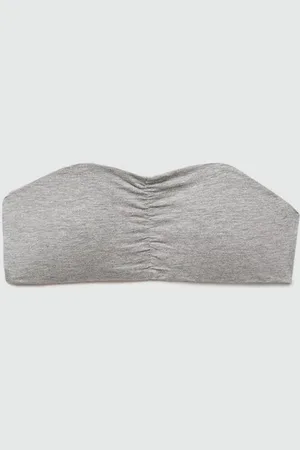 MANGO Ruched bandeau top