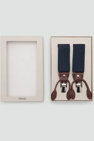 MANGO Adjustable elastic straps with leather details