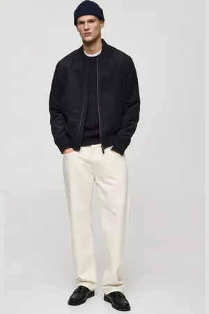 MANGO Suede-effect bomber jacket