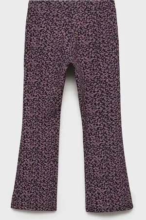 MANGO Printed flared leggings