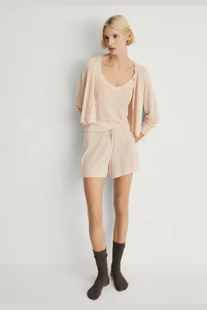 MANGO Pyjama shorts with pointelle detail