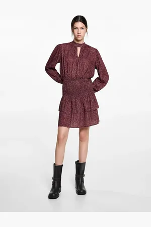 MANGO Lurex print dress