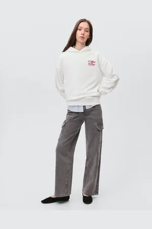 MANGO Message zipped hoodie