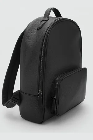 MANGO Leather-effect backpack