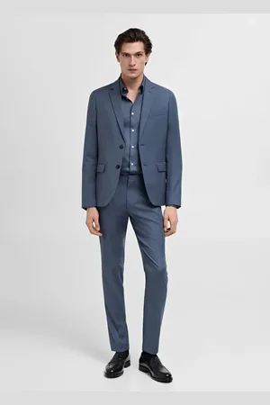 MANGO Stretch fabric super slim-fit suit trousers