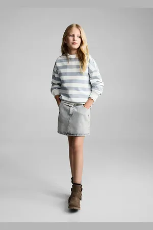 MANGO Striped cotton-blend sweatshirt