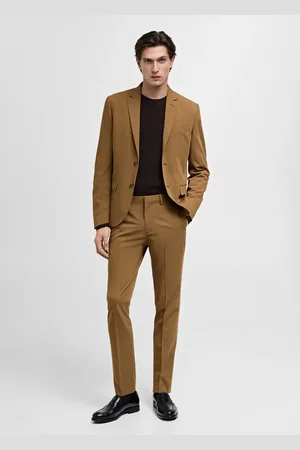 MANGO Stretch fabric super slim-fit suit trousers