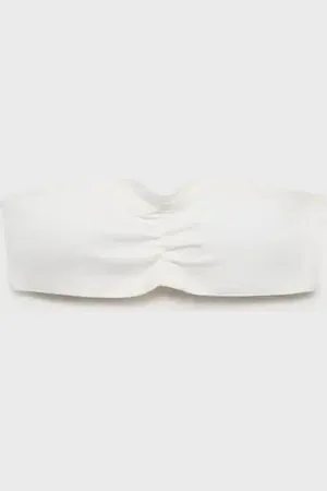 MANGO Ruched bandeau top