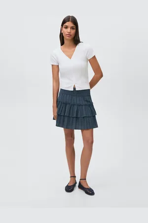 MANGO Short flared skirt