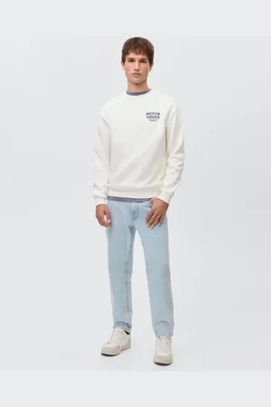 MANGO Cotton sweatshirt with printed message