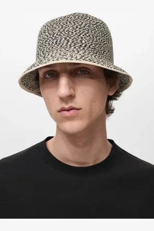 MANGO Straw bucket hat