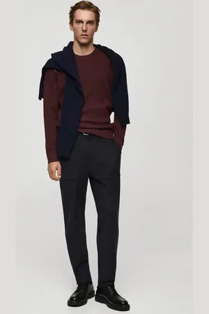 MANGO Fine rib-knit cotton sweater