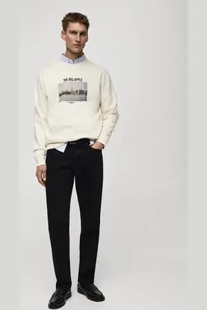 MANGO Graphic-print cotton sweatshirt