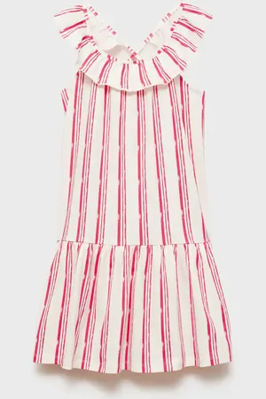 MANGO Striped cotton dress