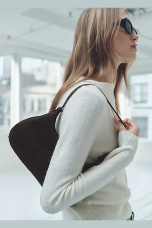 MANGO Cow leather shoulder bag