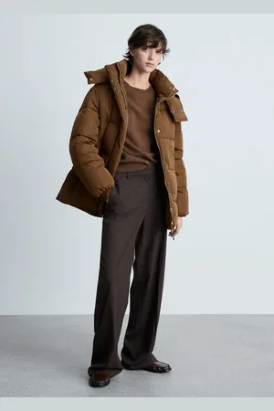 MANGO Quilted midi anorak with hood