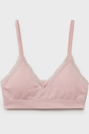 MANGO Lace detail triangle bra