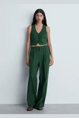 MANGO Pinstripe suit trousers