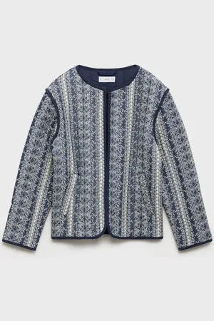 MANGO Printed quilted jacket