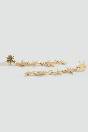 MANGO Long pendant earrings