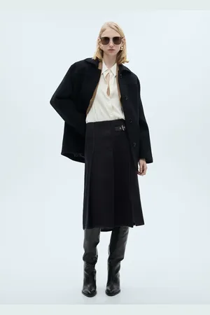 MANGO Rinse-wash midi-skirt with buckle