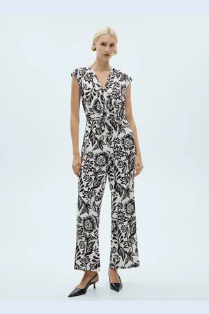 MANGO Belt printed jumpsuit
