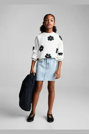 MANGO Short denim skirt