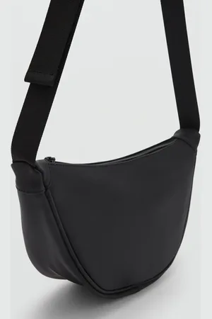 MANGO Rubberised shoulder bag