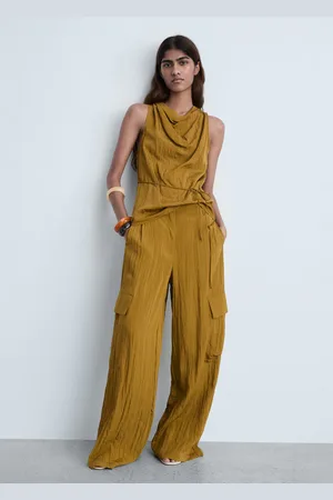 MANGO Textured bow top