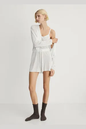 MANGO Pyjama shorts with pointelle detail