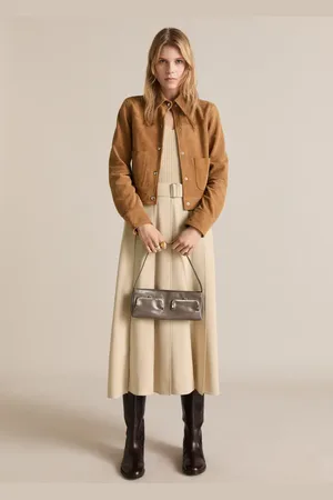 MANGO Suede leather jacket