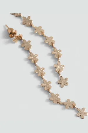 MANGO Flower pendant earrings