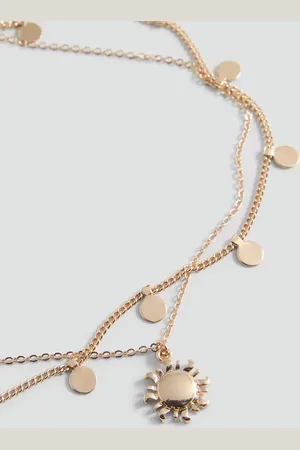 MANGO Beaded chain necklace