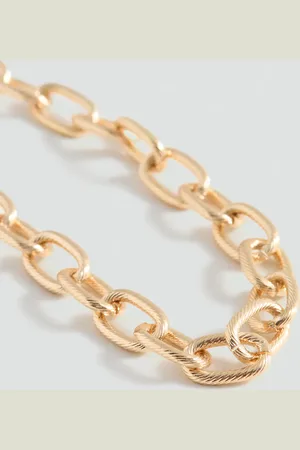 MANGO Interwoven chain necklace