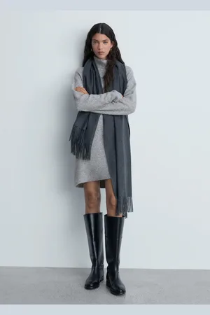 MANGO Short knitted turtleneck dress