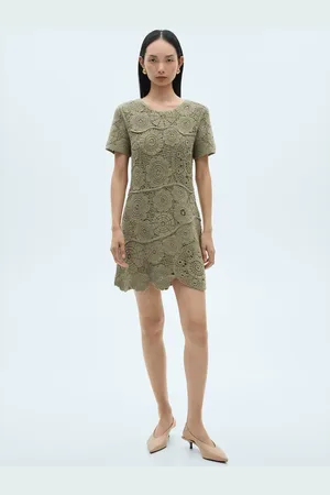 MANGO Crochet knitted dress