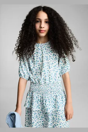 MANGO Floral ruffle dress