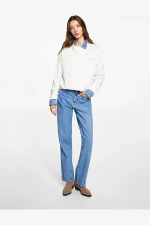 MANGO Message cotton sweatshirt