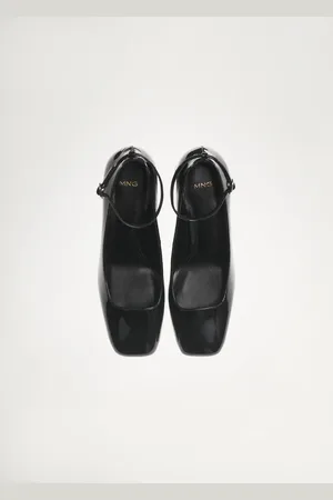 MANGO Patent leather-effect heeled shoes