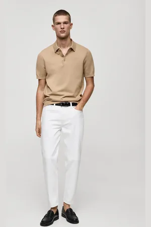 MANGO Cropped carrot-fit jeans