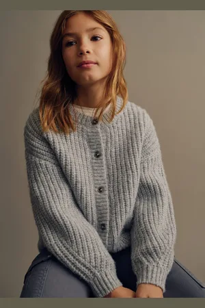 MANGO Ribbed knitted cardigan with buttons