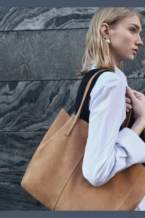 MANGO Suede shopper bag