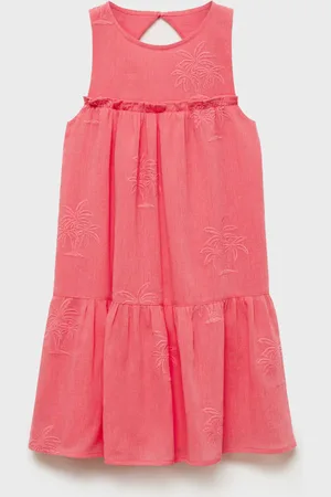 MANGO Embroidered detail dress