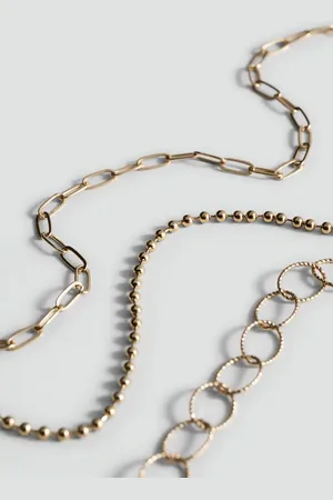 MANGO Combined chain necklace