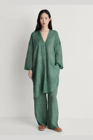 MANGO Overdyed ramie kaftan