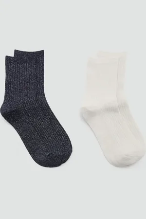 MANGO Pack of 2 ribbed lurex socks